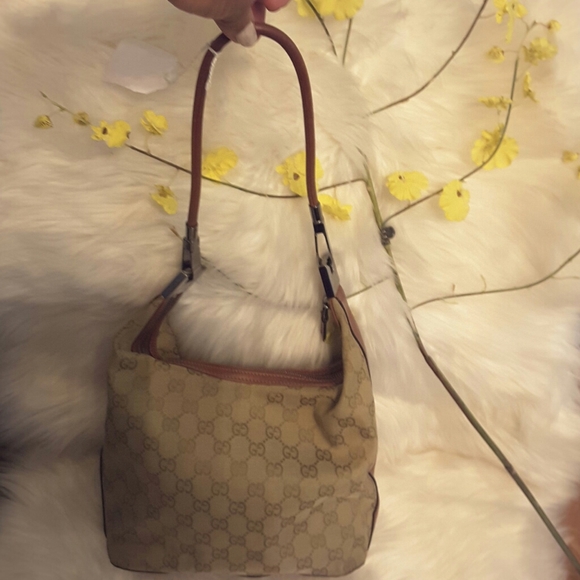 Authentic Gucci bag with genuine leather trim